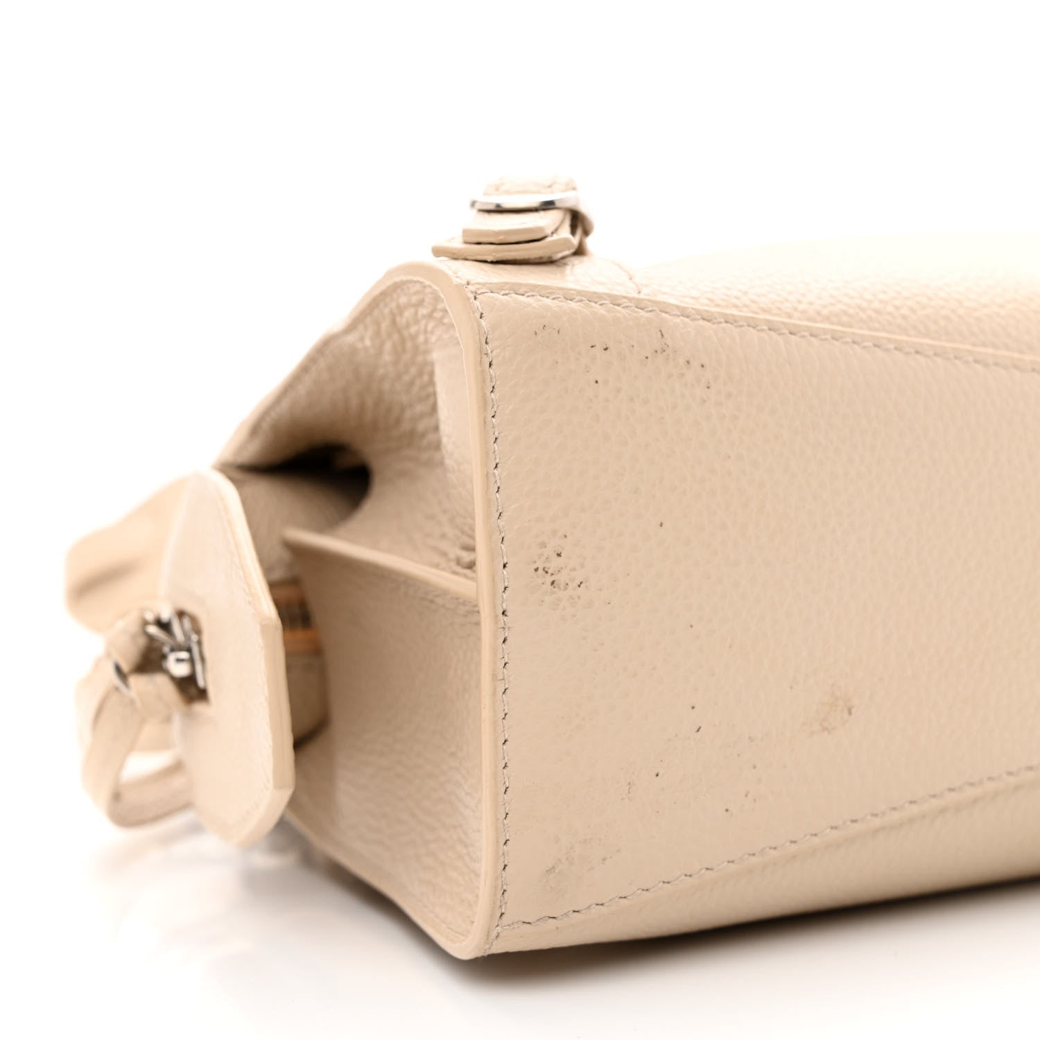Balenciaga Grained Calfskin Neo Classic Silver Hardware Mini City Cream 9 of 11