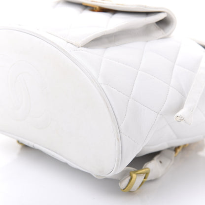 Chanel Lambskin Quilted Backpack White 6 of 11