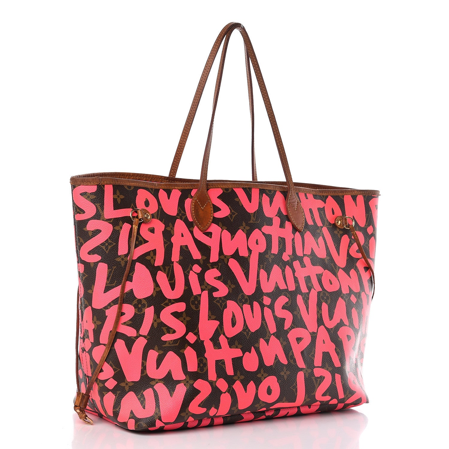 Louis Vuitton Monogram Graffiti Neverfull GM Fuchsia 3 of 18