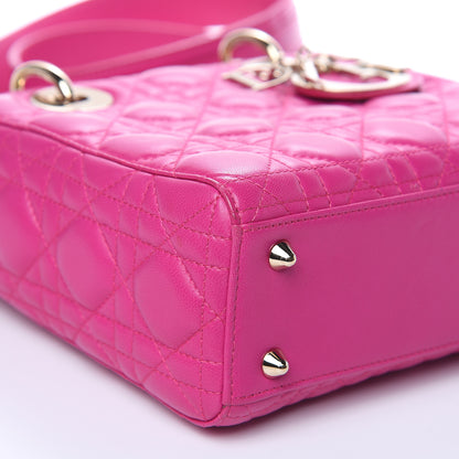 Christian Dior Lambskin Cannage Small Lucky Badges My Lady Dior Magenta 8 of 14