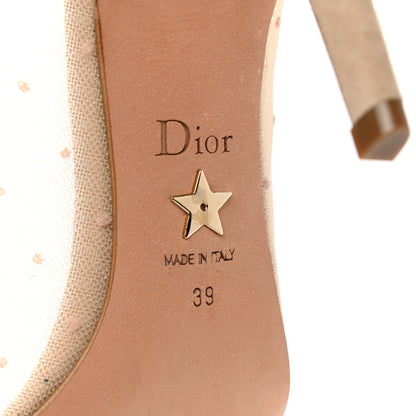 Christian Dior Mesh Plumetis Tulle D-Moi Pumps 39 Beige 6 of 8