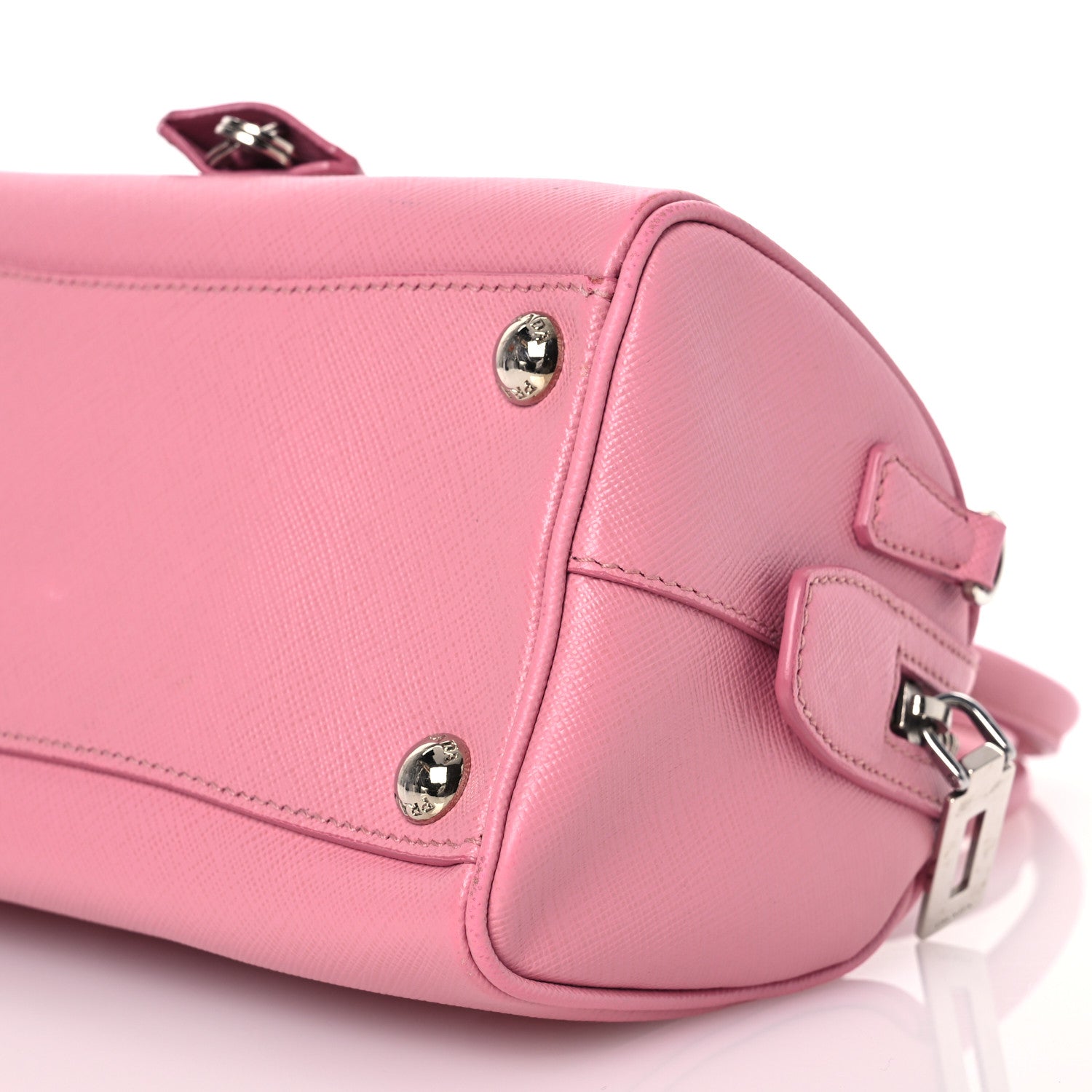 Prada Saffiano Lux Top Handle Crossbody Bag Rosa 14 of 21