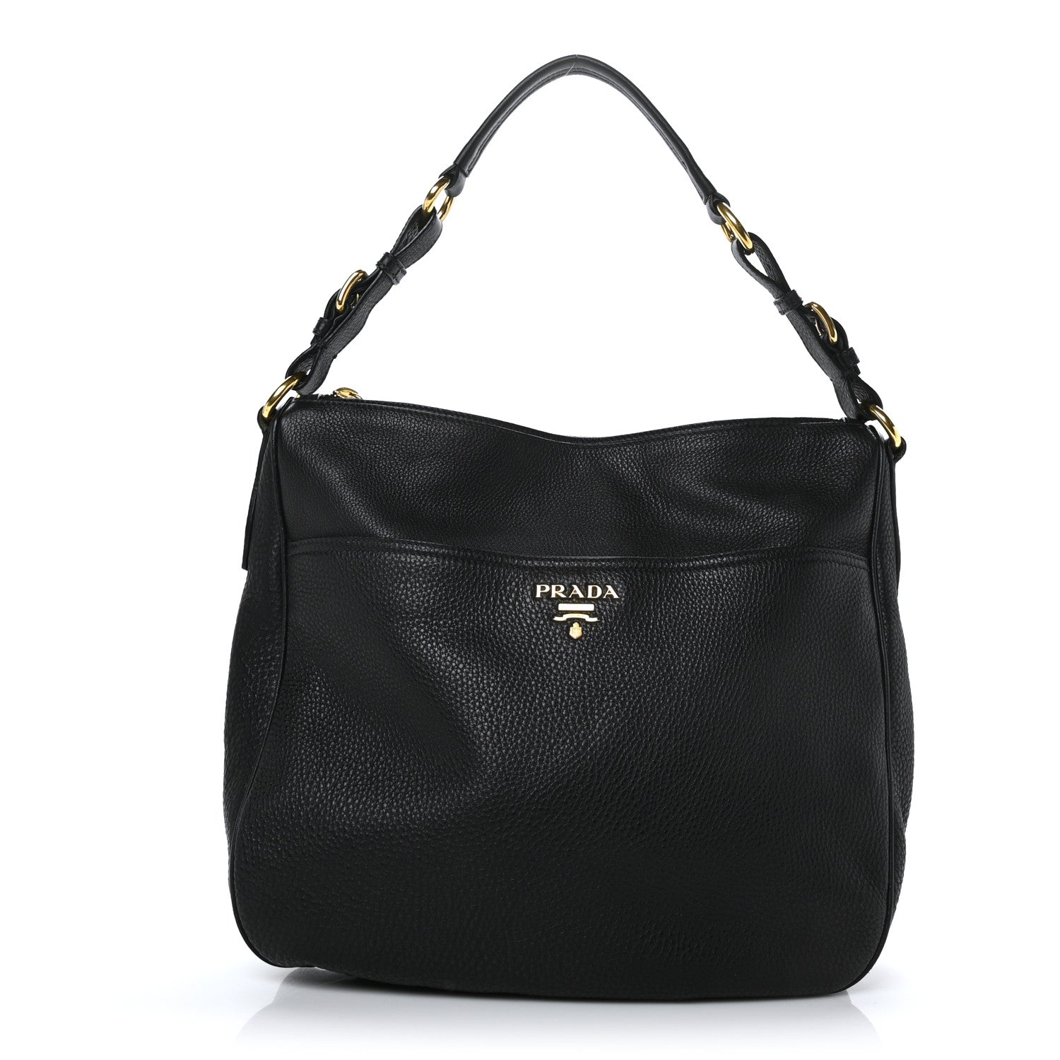 Prada Vitello Daino Sacca Hobo Black 1 of 9