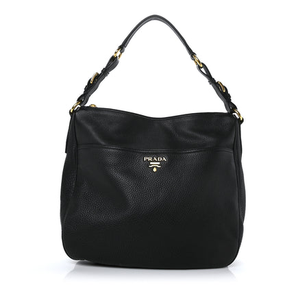 Prada Vitello Daino Sacca Hobo Black 1 of 9