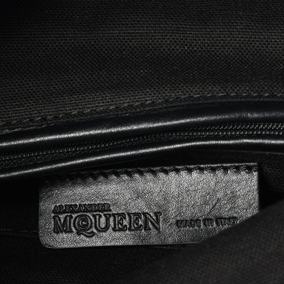 Alexander McQueen Calfskin Studded Padlock Skull Clutch Black 6 of 7