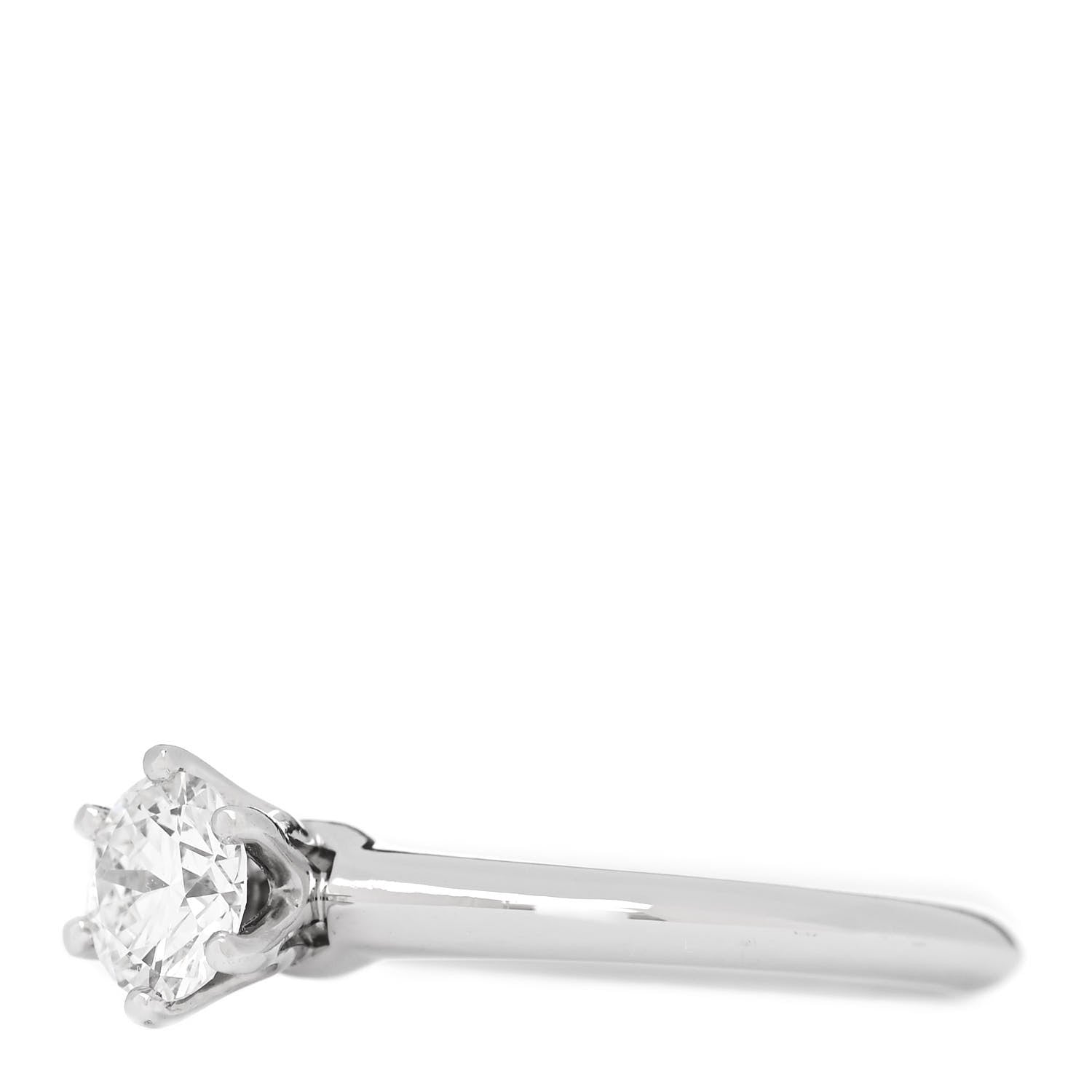 Tiffany Platinum Diamond .46ct Solitaire Engagement Ring 46 3.75 3 of 8