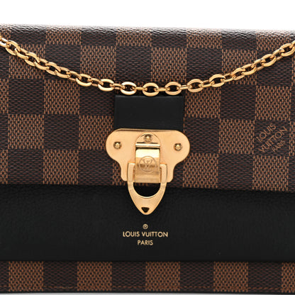Louis Vuitton Damier Ebene Vavin Chain Wallet Black 8 of 10