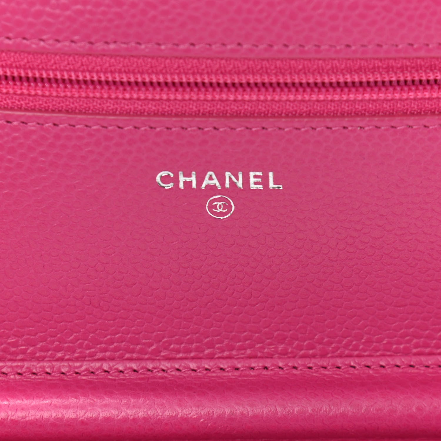 Chanel Caviar Quilted Wallet On Chain WOC Dark Pink 6 of 12