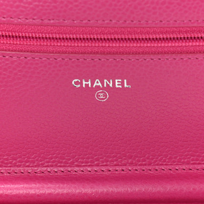 Chanel Caviar Quilted Wallet On Chain WOC Dark Pink 6 of 12