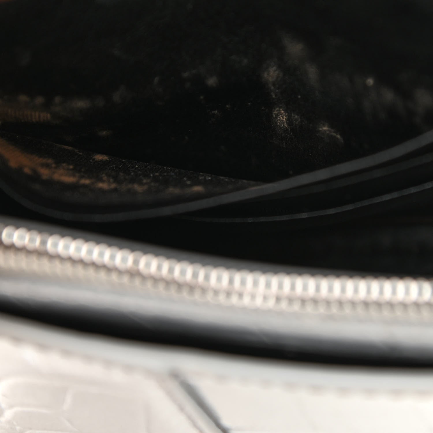 Balenciaga Metallic Calfskin Crocodile Embossed Hourglass Chain Bag Silver 8 of 12