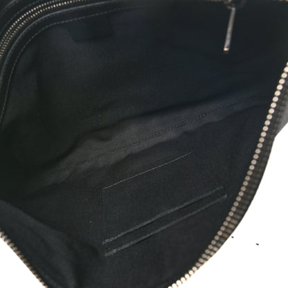 Gucci Soft GG Supreme Monogram Appia Calfskin Web East West Messenger Bag Black Grey 5 of 10