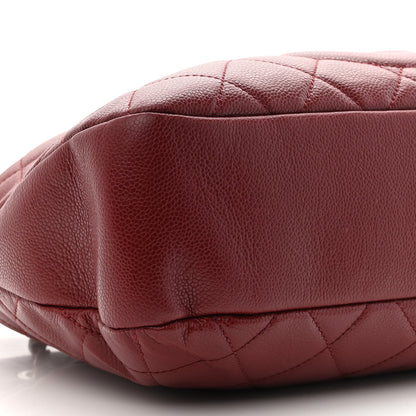 Chanel Caviar Quilted Timeless CC Soft Tote Dark Red 9 of 10