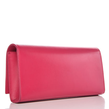 Saint Laurent Calfskin Classic Monogram Clutch Bubblegum 3 of 8