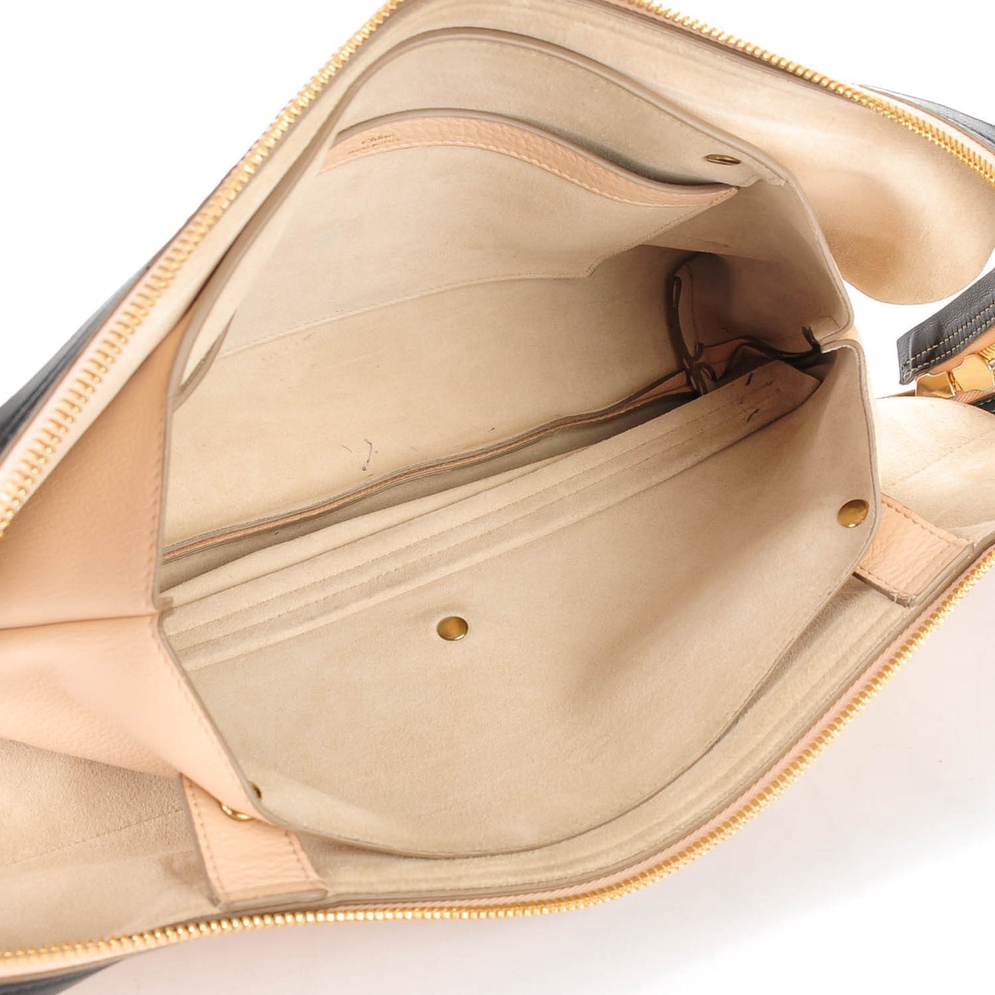 Calfskin Dalston Clutch Angora Beige Black