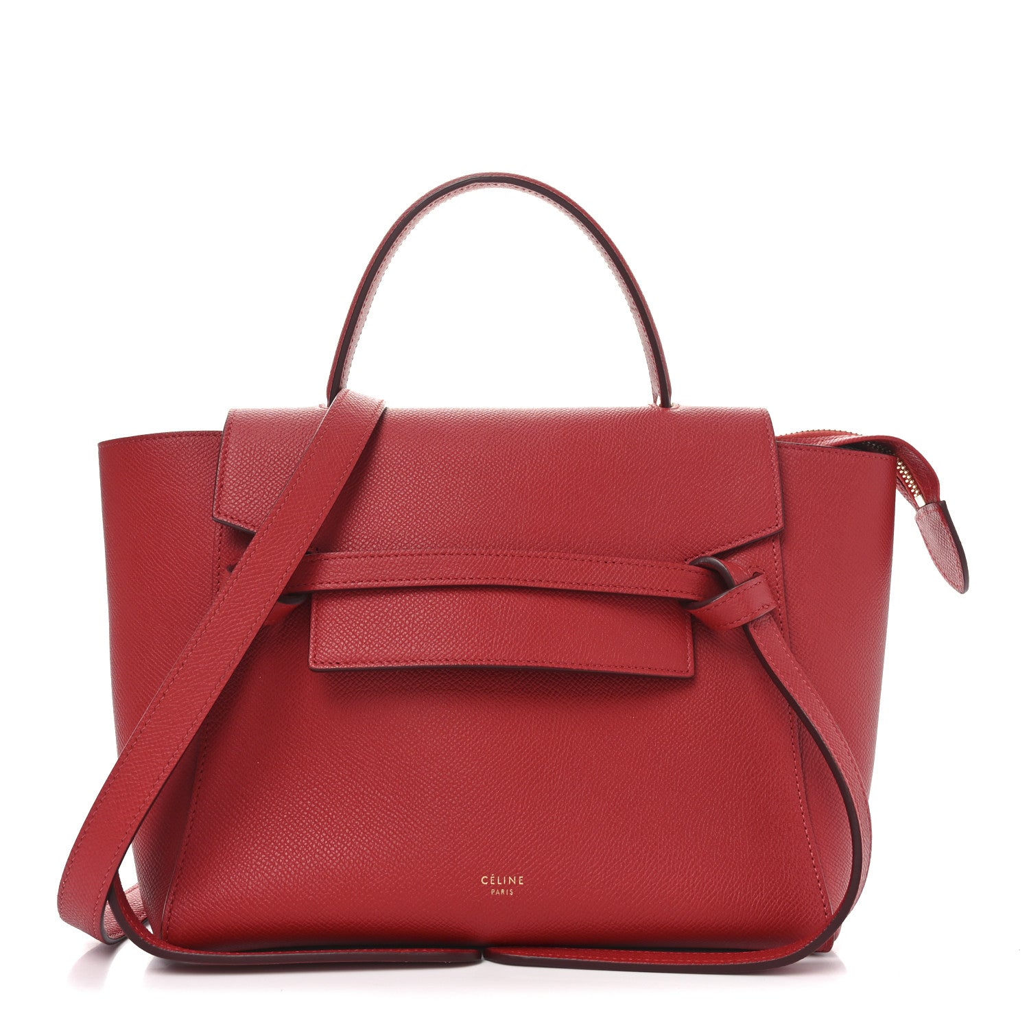 Celine Grained Calfskin Micro Belt Bag Coquelicot 1 of 10