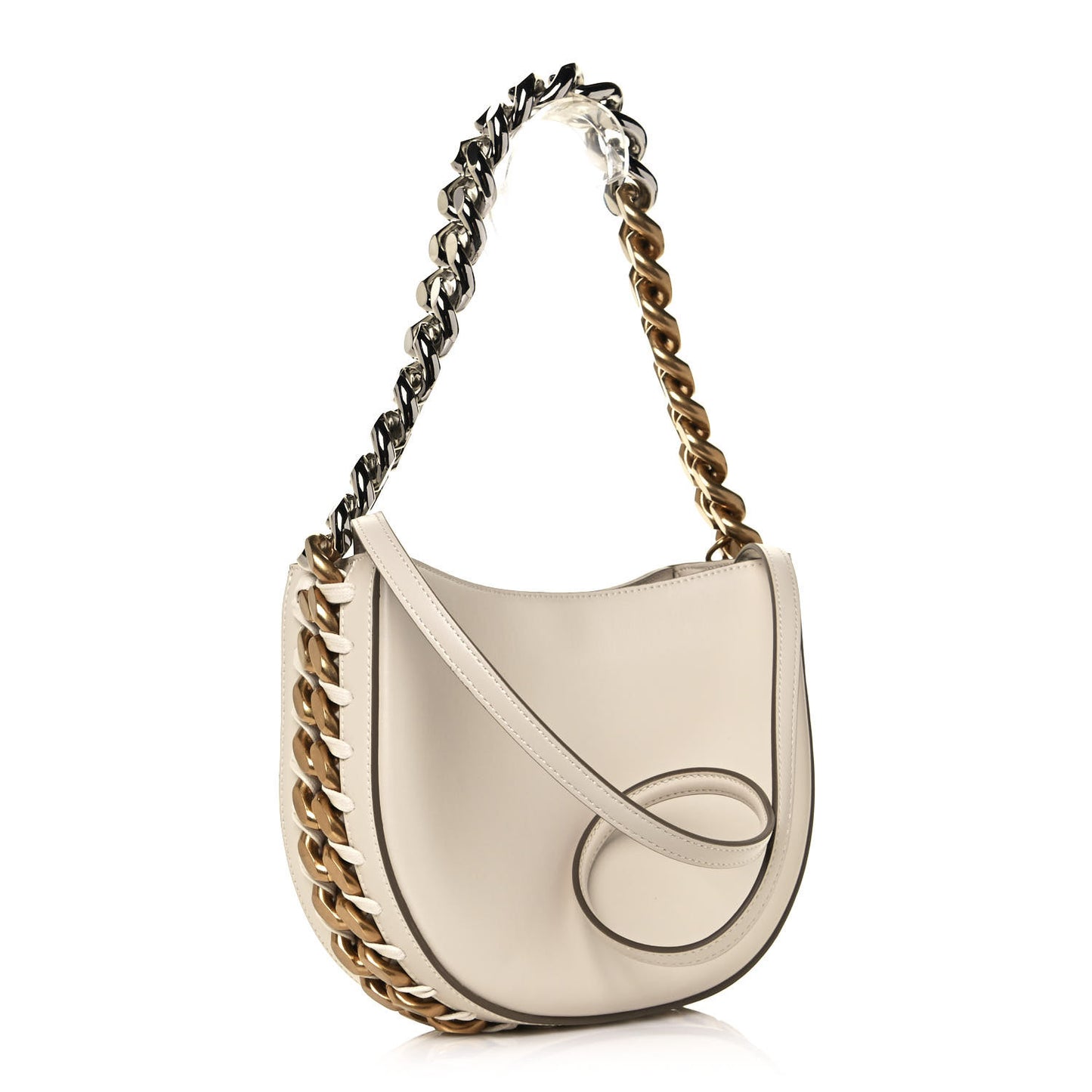 Eco Alter Nappa Medium Frayme Shoulder Bag Pure White