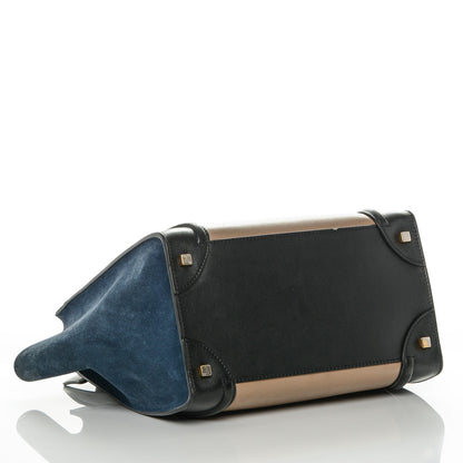 Celine Smooth Calfskin Suede Mini Tri-Color Luggage Beige 4 of 7
