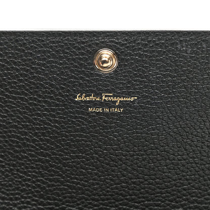 Salvatore Ferragamo Calfskin City Wallet On Chain Black 6 of 11