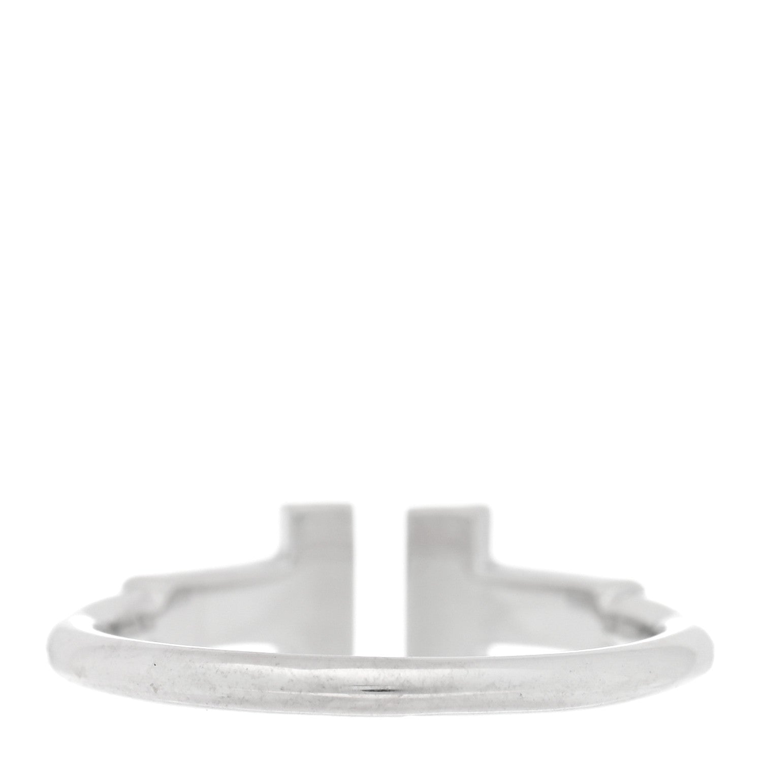 Tiffany 18K White Gold Diamond T Wire Ring 46 3.75 3 of 4
