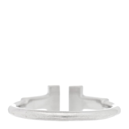 Tiffany 18K White Gold Diamond T Wire Ring 46 3.75 3 of 4