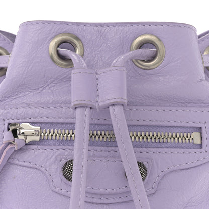 Balenciaga Agneau Arena Le Cagole Bucket Bag XS Lilac 9 of 11