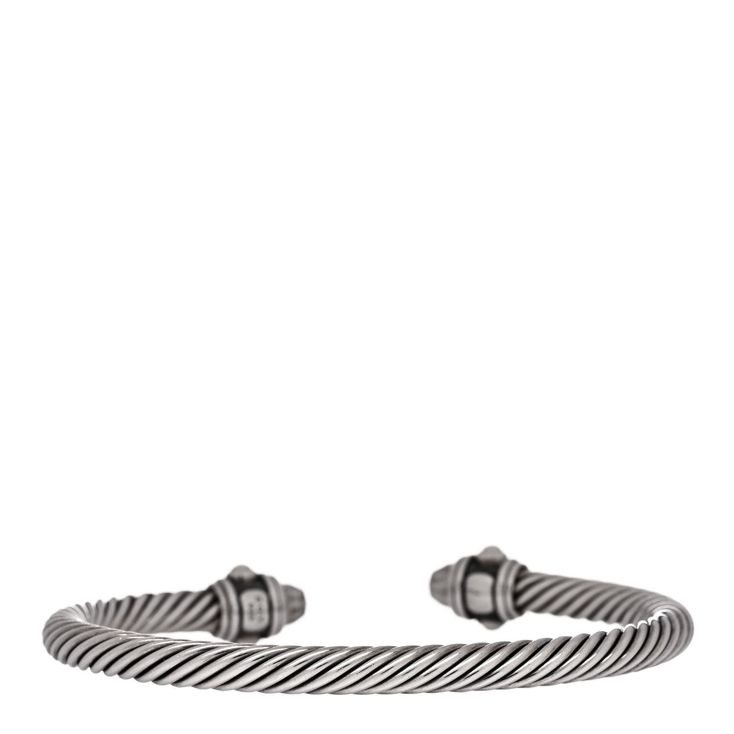 David Yurman Sterling Silver 5mm Cable Renaissance Bracelet 2 of 4