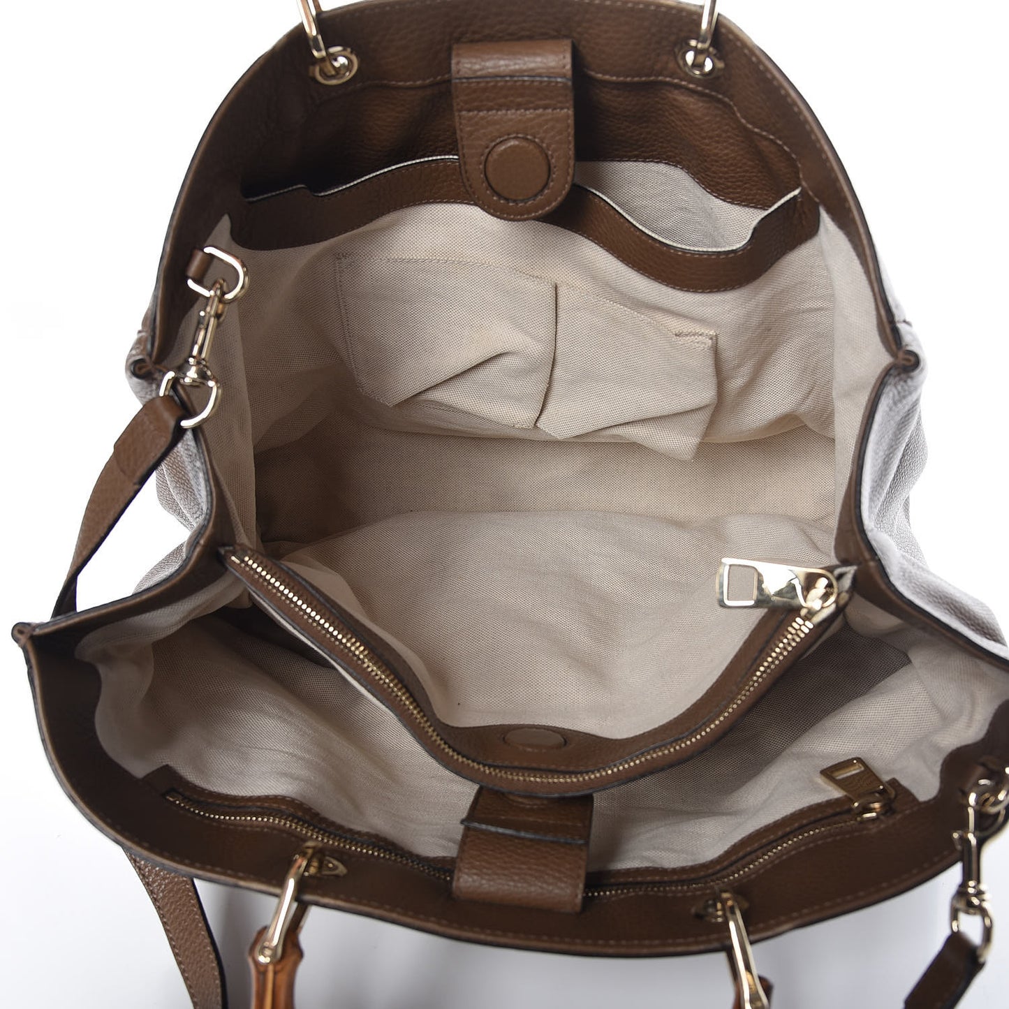 Cellarius Calfskin Large Bamboo Shopper Tote Acero