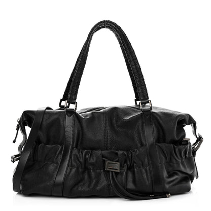 Burberry Calfskin Drawstring Tote Black 1 of 12