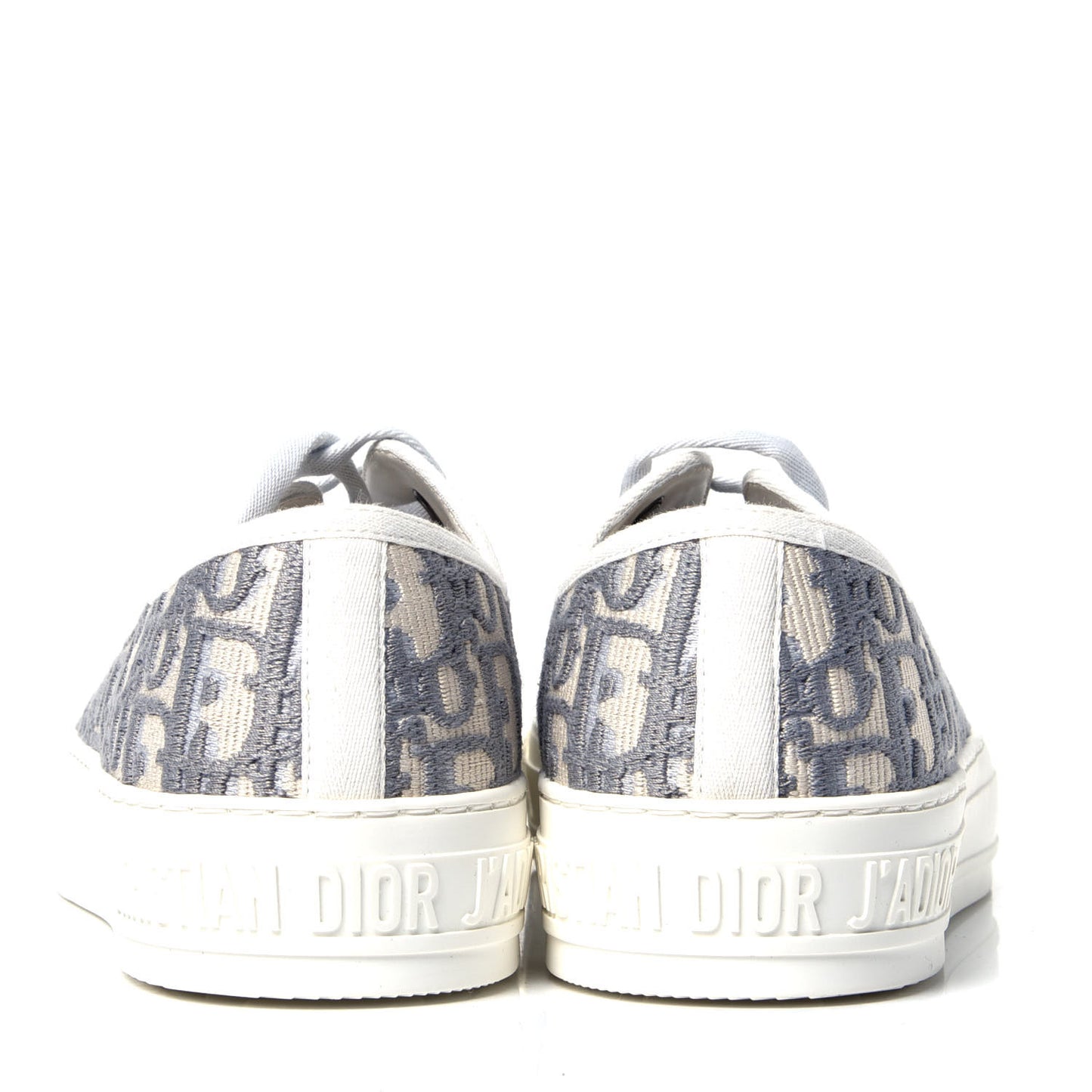 Canvas Oblique Walk'N'Dior Low Top Sneakers 38 Grey Stone