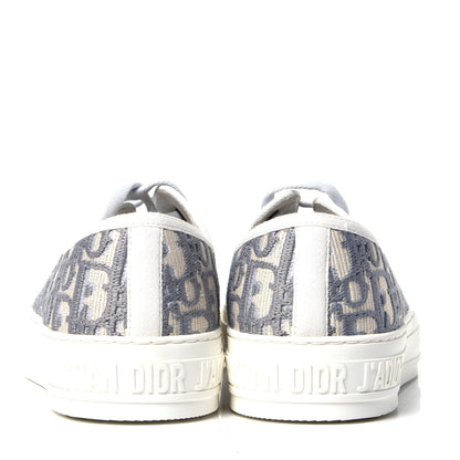 Christian Dior Canvas Oblique Walk'N'Dior Low Top Sneakers 38 Grey Stone 4 of 6