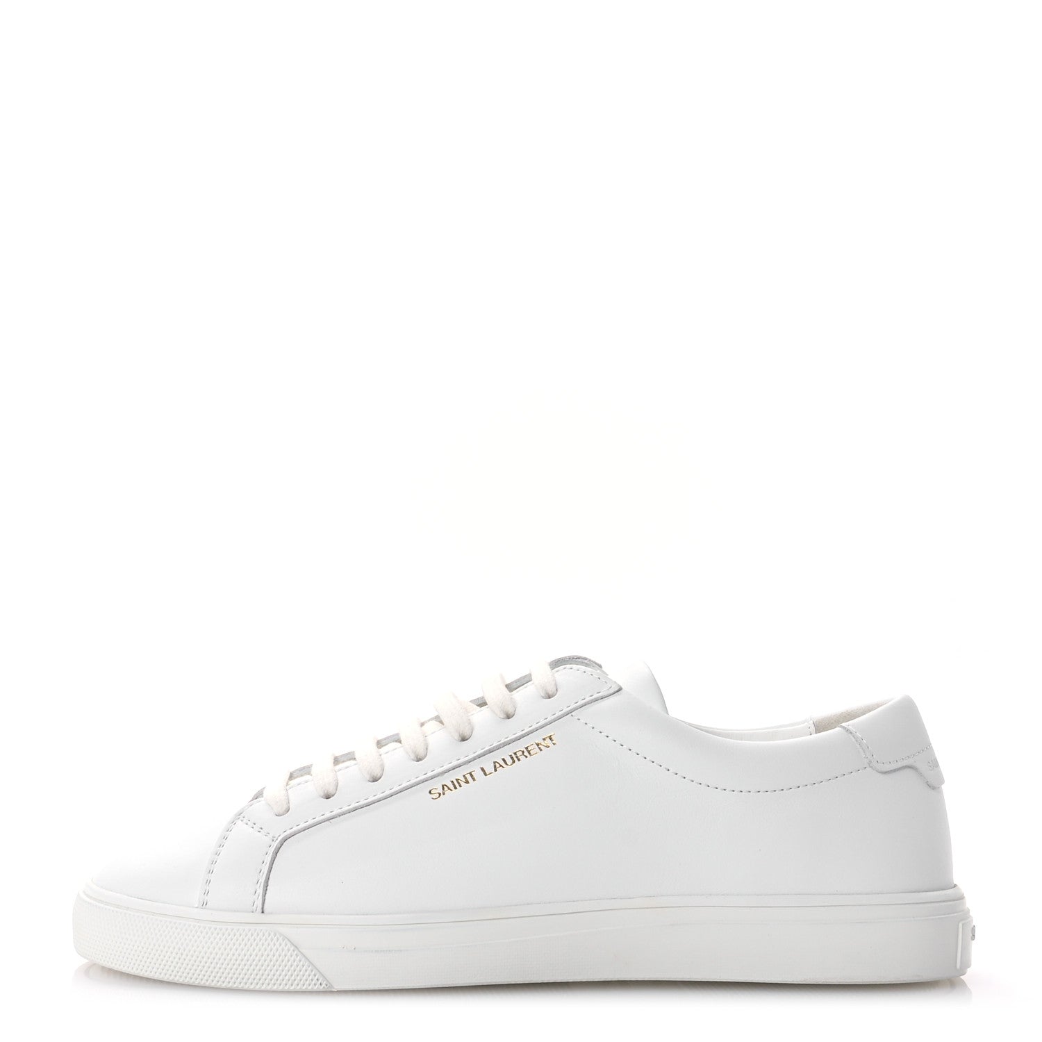 Saint Laurent Calfskin Andy Low Top Sneakers 37 Blanc