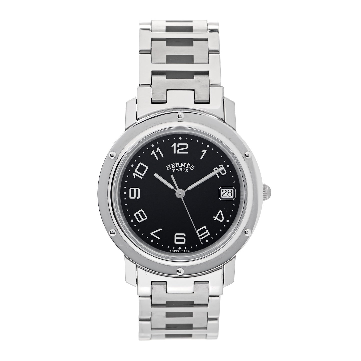 Stainless Steel 36mm Clipper Quartz Watch Black