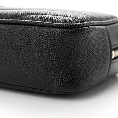 Saint Laurent Grain De Poudre Matelasse Monogram Mini Lou Camera Bag Black 10 of 11