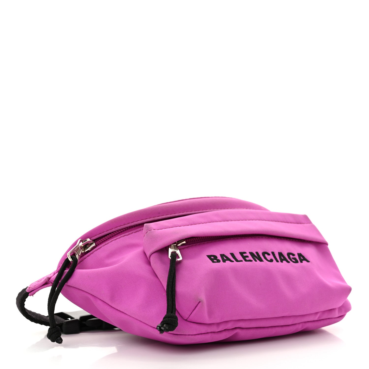 Balenciaga Textured Sport Nylon Logo Wheel Belt Bag Acid Pink 4 of 12