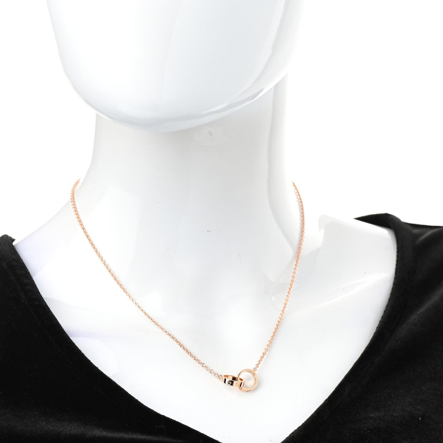 18K Pink Gold Interlocking LOVE Necklace
