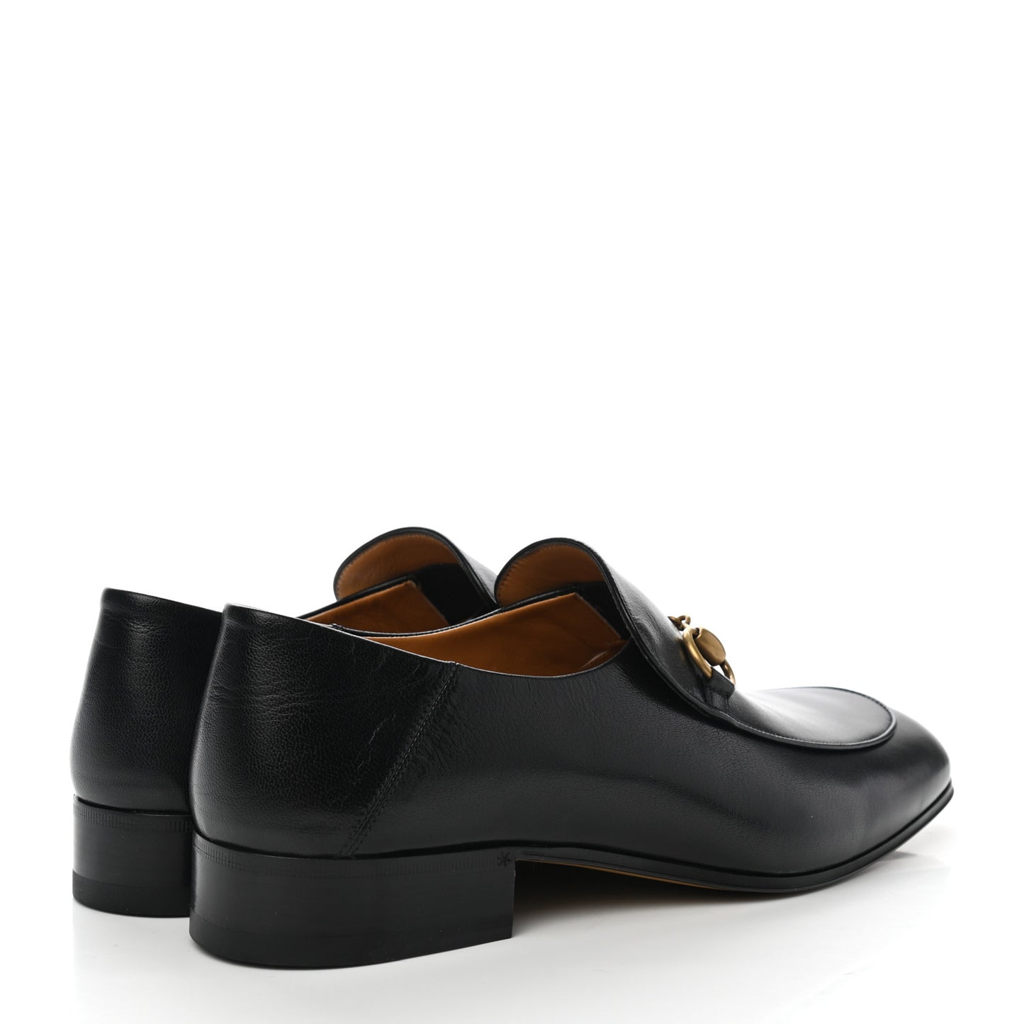 Goatskin Mens Horsebit Loafers 8 Black