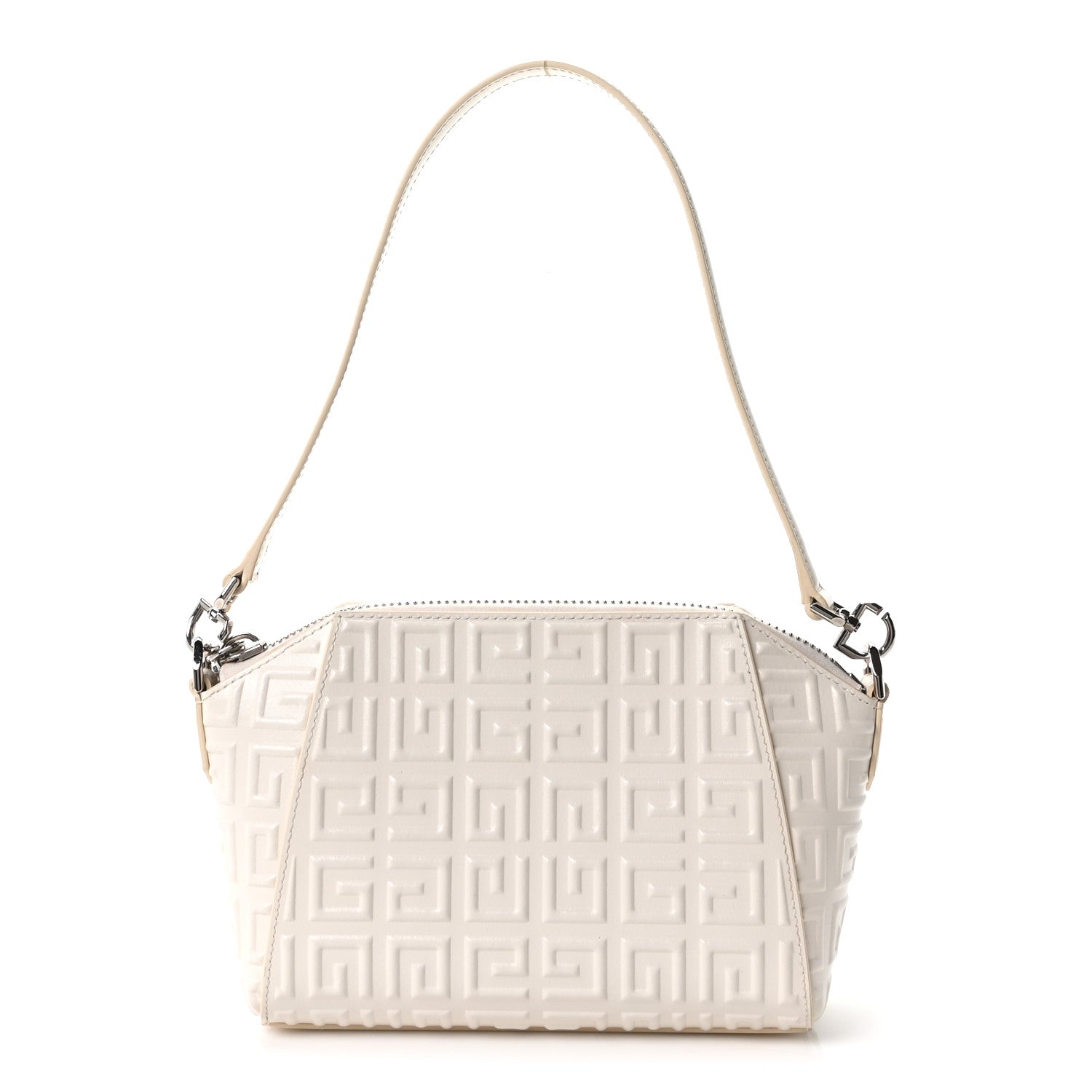 Givenchy Calfskin Logo Embossed XS Antigona 4G Ivory 1924232