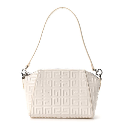 Givenchy Calfskin Logo Embossed XS Antigona 4G Ivory 1 of 9
