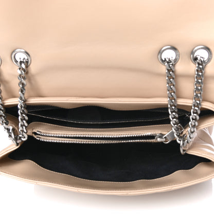 Saint Laurent Calfskin Y Quilted Monogram Medium Loulou Chain Satchel Nude Powder 5 of 13