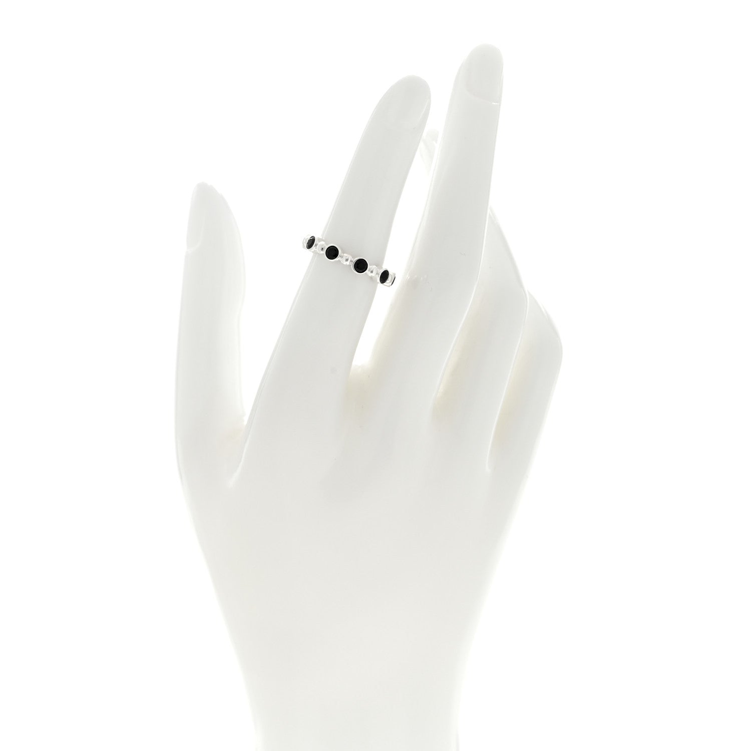 Tiffany Sterling Silver Black Spinel Ziegfeld Ring 50 5.25 2 of 4