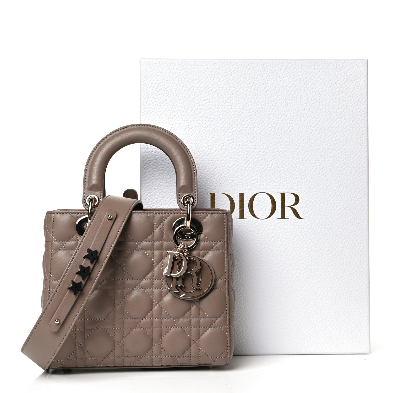 Christian Dior Lambskin Cannage Small My ABCDior Lady Dior Warm Taupe 13 of 13