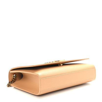 Saint Laurent Grain De Poudre Medium Monogram Kate Satchel Nude Powder 4 of 15