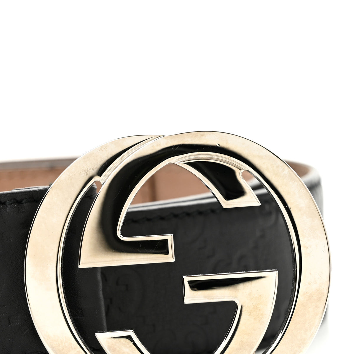 Gucci Guccissima Interlocking G Belt 105 42 Black 6 of 7