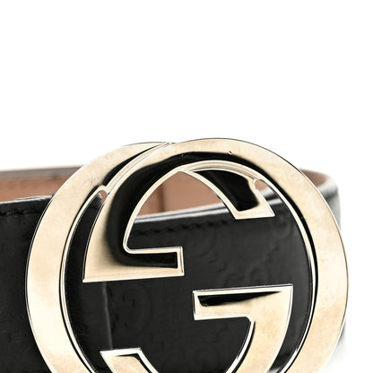Gucci Guccissima Interlocking G Belt 105 42 Black 6 of 7