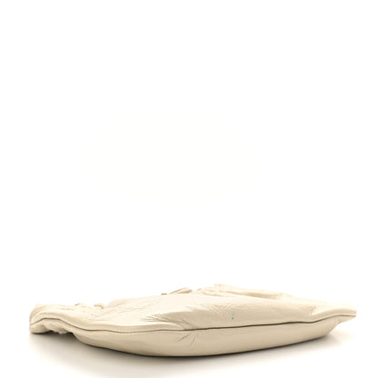Saint Laurent Calfskin Pac Pac Ruched Hobo Winter White 4 of 11