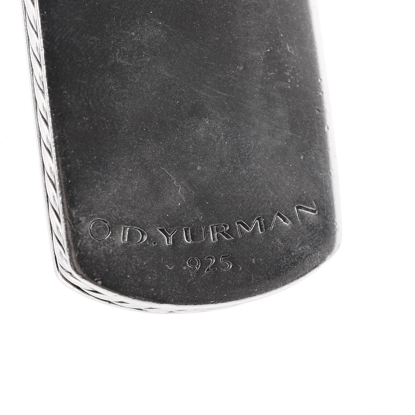 Sterling Silver Black Onyx Dog Tag Necklace