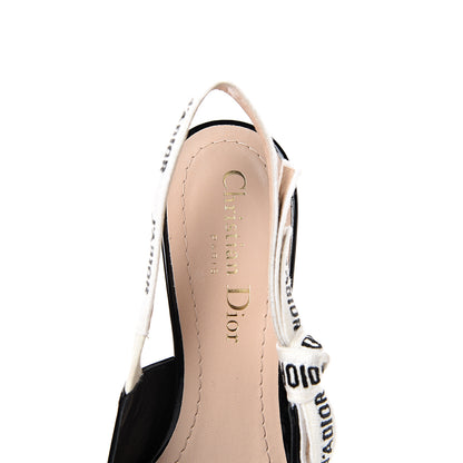 Christian Dior Patent Ribbon J'Adior Slingback 65mm Pumps 35 Black 8 of 10