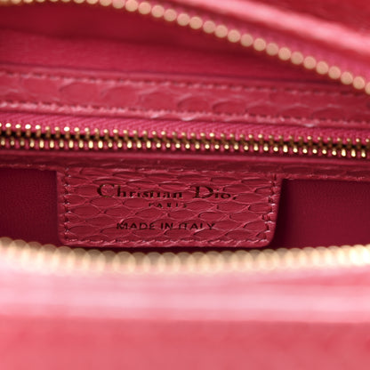 Christian Dior Snakeskin Medium Lady Dior Pink 6 of 11