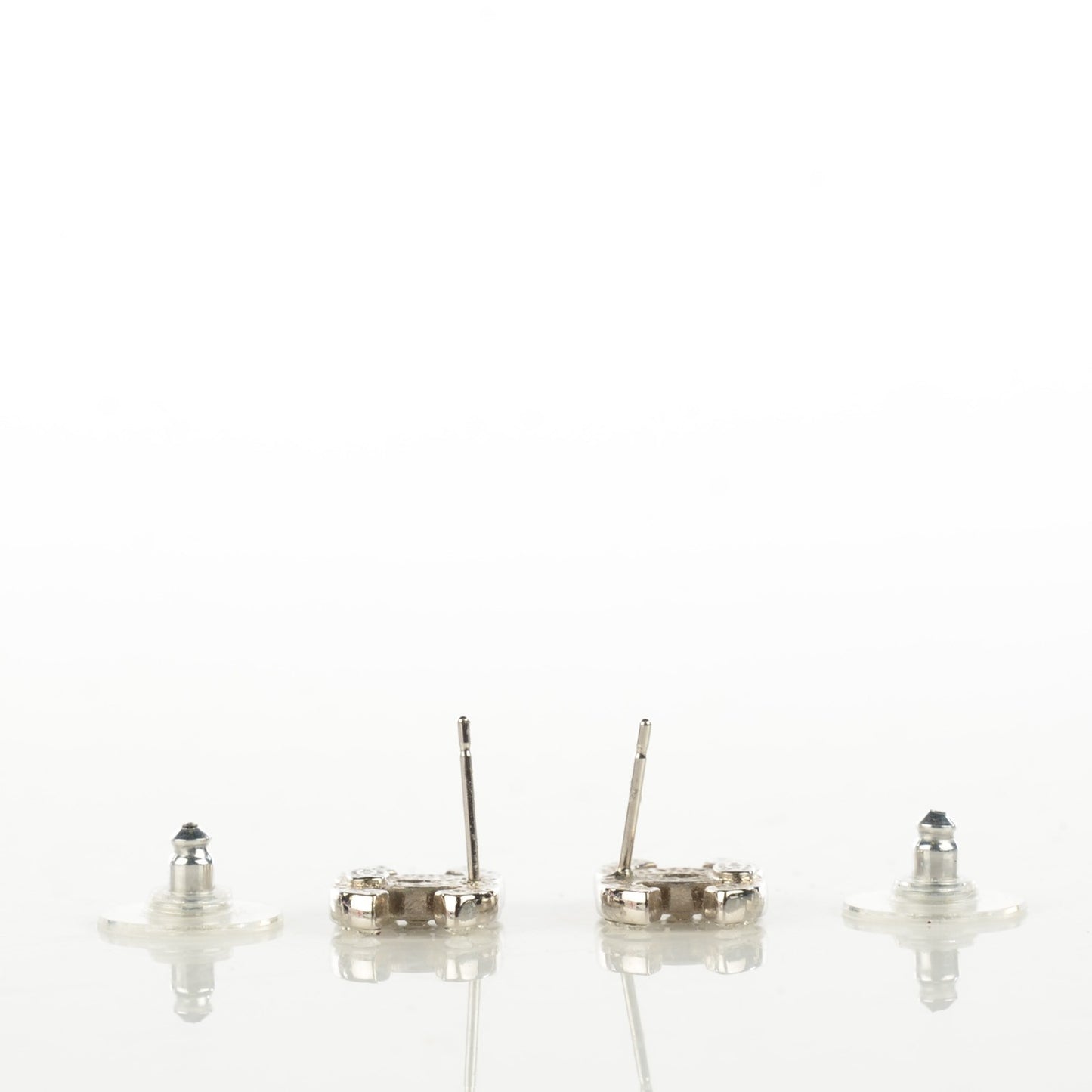 Crystal Timeless CC Earrings Silver