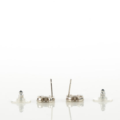 Chanel Crystal Timeless CC Earrings Silver 3 of 5